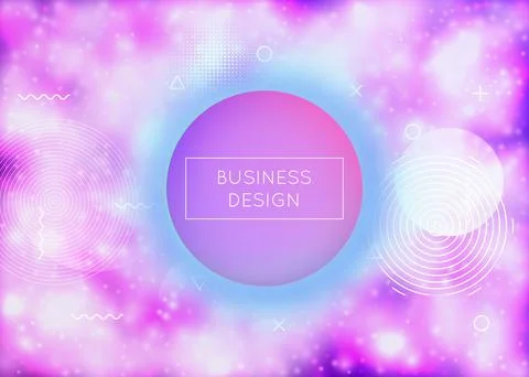 Rainbow Presentation. Memphis Dots. Vibrant Flyer. Minimalist Fl Stock Illustration