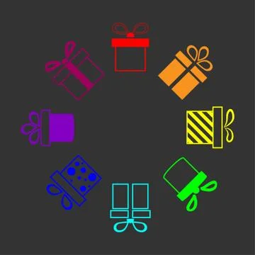 Rainbow presents Stock Illustration