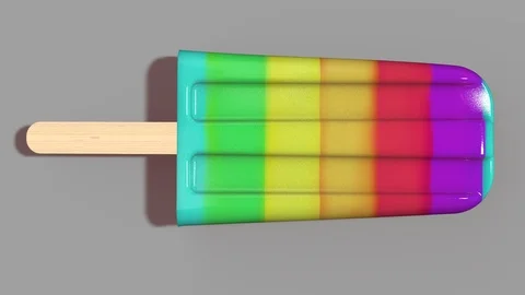 Rainbow Pride Flag Colors Popsicle. Stock Footage 111696675
