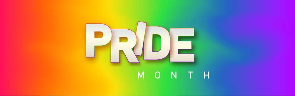 Rainbow pride flag with gradient waves for LGBT awareness. Festive gay parade Illustrazione stock