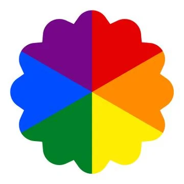 Rainbow Pride Flag LGBT in Dodecagonal Shape Illustrazione stock