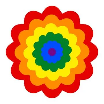Rainbow Pride Flag LGBT in Dodecagonal Shape Illustrazione stock