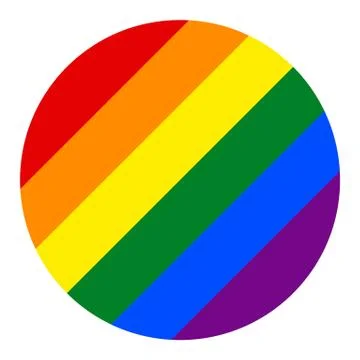 Rainbow Pride Flag LGBT Movement in Circle Shape Stock-Illustration