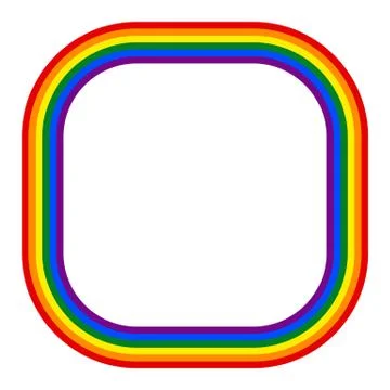 Rainbow Pride Flag LGBT Movement in Square Shape Stock-Illustration
