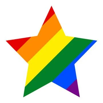 Rainbow Pride Flag LGBT Movement in Star Shape Illustrazione stock