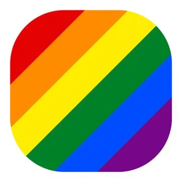 Rainbow Pride Flag LGBT Movement in Square Shape Illustrazione stock
