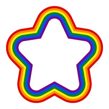 Rainbow Pride Flag LGBT Movement in Star Shape Illustrazione stock