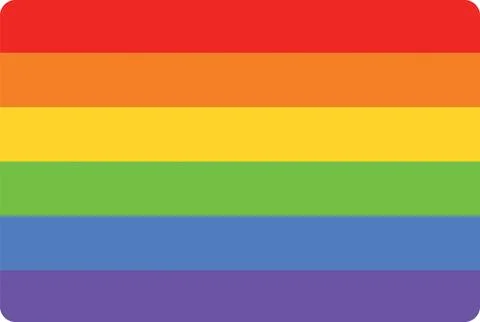 Rainbow Pride Flag Rectangle Stock Illustration