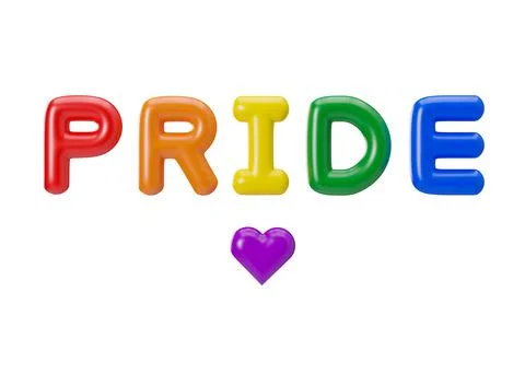 Rainbow PRIDE letters isolated on white background. LGBT community, include 스톡 일러스트