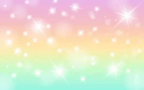 Rainbow, princess, background. Stock Illustration
