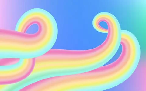 Rainbow, princess, background. Stock Illustration