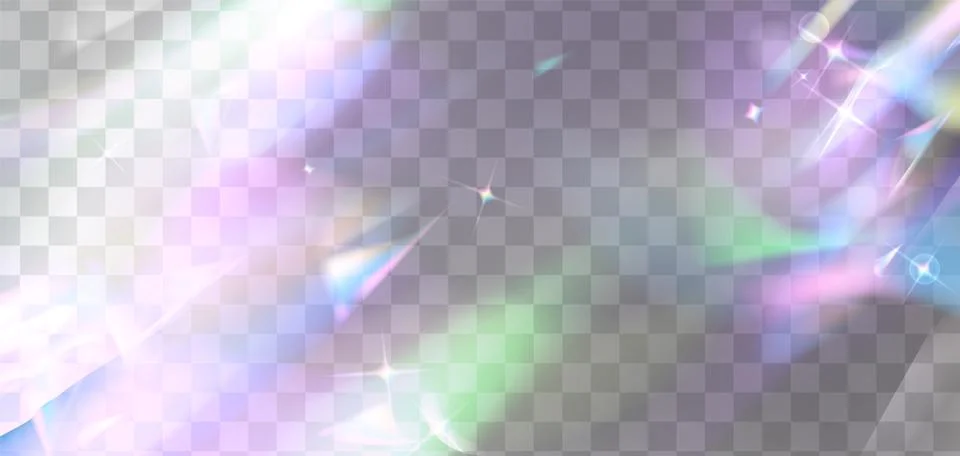 Rainbow prism flare effect Stock Illustration