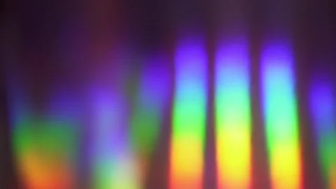 Rainbow Prism Light Rays Reflection on Dark Видео 332076228