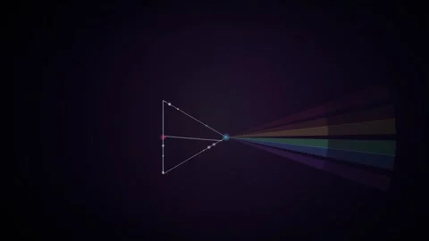 Rainbow Prism Light Refraction Rays Background 库存影片 344255848