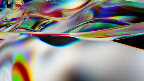 Rainbow Prism Waves 01 Stock Footage 243321559