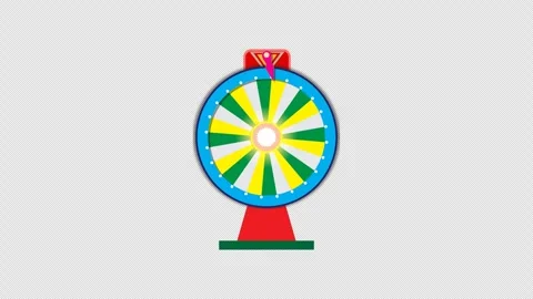 Rainbow Prize Wheel Animation Set Stockbeeldmateriaal 348124626