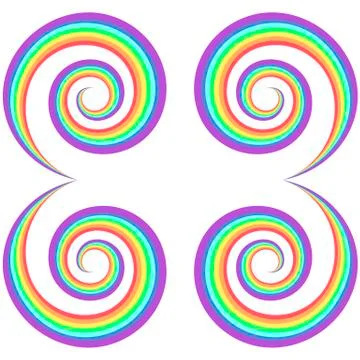 Rainbow psychedelic swirl pattern. Vector decorative element. Stock Illustration