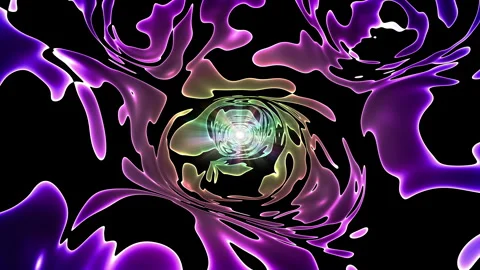 Rainbow psychedelic tunnel A1 Stock Footage 288403379