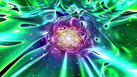 Rainbow psychedelic tunnel B3 Stock Footage 288460796