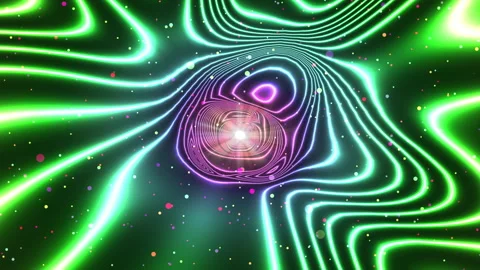 Rainbow psychedelic tunnel C2 Stock Footage 288483393