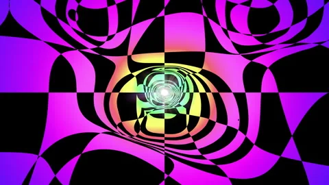Rainbow psychedelic tunnel E1 Stock Footage 288395984