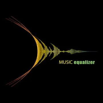 Rainbow pulse player logo on a black background Illustrazione stock