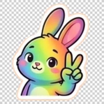 Rainbow Rabbit 20260526150932 イラスト素材