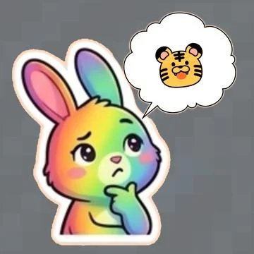Rainbow Rabbit 20260526151537 Stock Illustration
