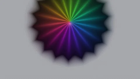 Rainbow Radial Light Burst Seamless Loop Stock Footage 340597040