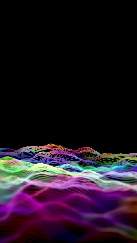 Rainbow Range - Digital Landscape (Imaginary Worlds) - Far Focal Point Stock Footage 311004158