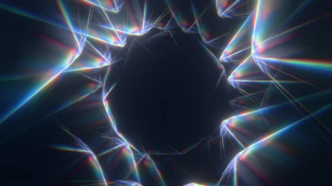 Rainbow Ray Prism Light Refraction Abstract Background 库存影片 330547082