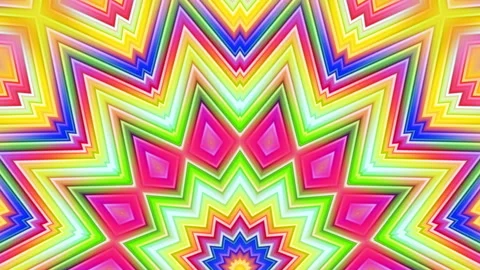 Rainbow rays emanating from half circle bottom. Stock Footage 266386280