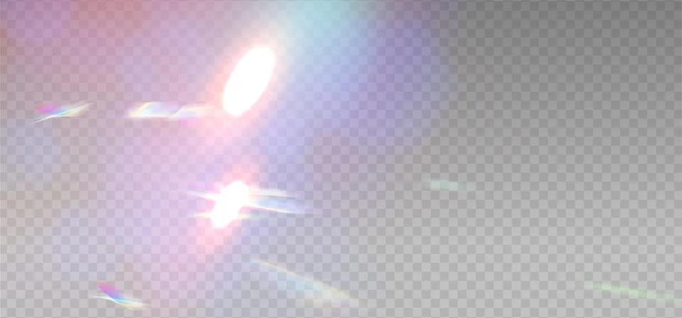 Rainbow reflection highlight layer. Glittering overlay for social media Stock Illustration