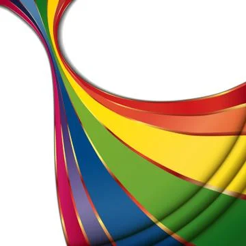 Rainbow refreshing abstract wave. vector illustration Stock Illustration