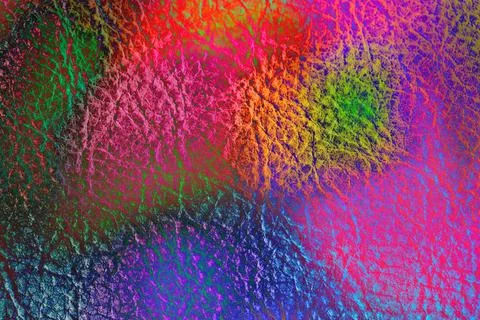 Rainbow Reptile Scale Macro Texture with Iridescent Neon Color Gradient Patte Illustrazione stock