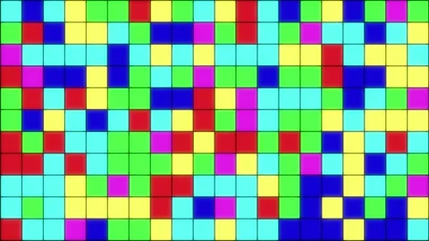 Rainbow Retro Disco Tile Floor Animation with Seamless Looping Light Effects Vídeo Stock 310193520