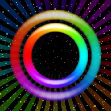 Rainbow ring, background Illustrazione stock