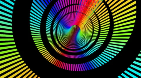 Rainbow rings stripe Stock Footage 32401732