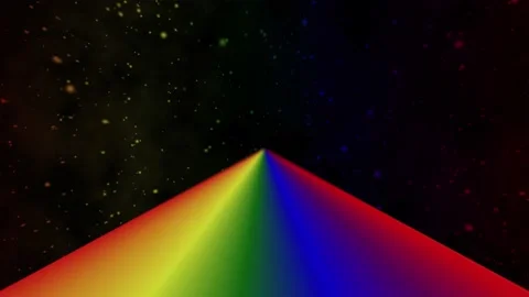 Rainbow Road Flying Particles Video stock 139261483