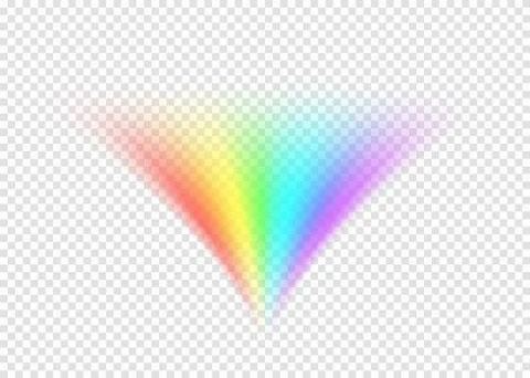 Rainbow road isolated on light transparent background Stock Illustration