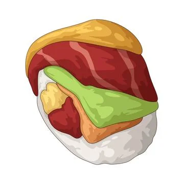 Rainbow roll illustration イラスト素材