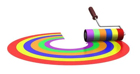 Rainbow roller Stock Illustration