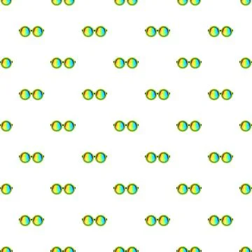 Rainbow round sunglasses pattern creating colorful background イラスト素材