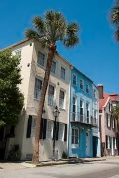 Rainbow row Stock Photos