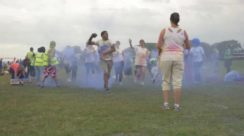 Rainbow Run - blue Vídeo Stock 52079280