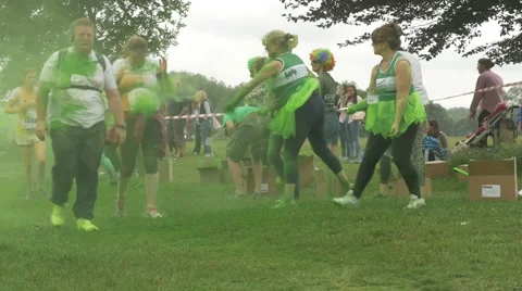 Rainbow Run - Green Vídeo Stock 52079197