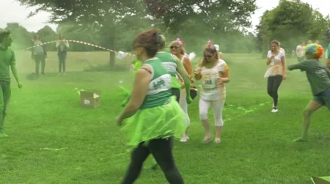 Rainbow Run - Green Vídeo Stock 52079264