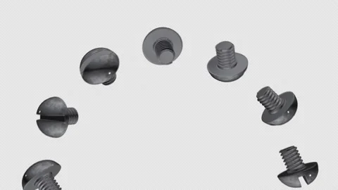 A rainbow of screws. The vertical carousel. They rise and fall. The movement of  Stock Footage 147393751