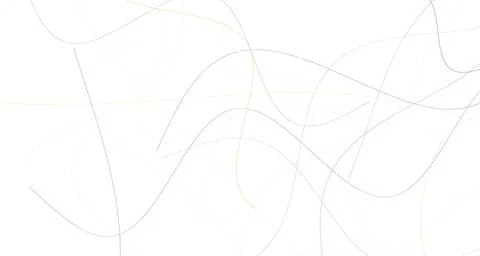 Rainbow scribble tangled lines abstract art Stock Illustration