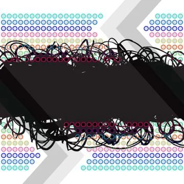 Rainbow Scribbles, Artistic Illustrazione stock